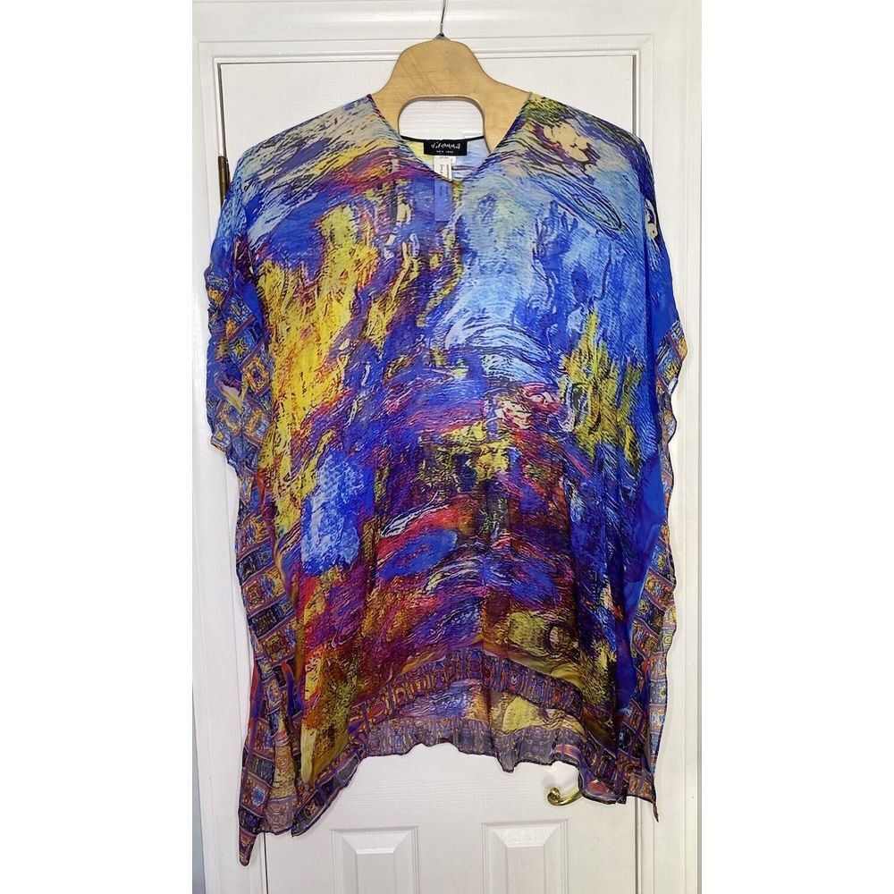 Dilemma New York Women's Silk Monet Inspired Cover Up Multicolor One Size New‎